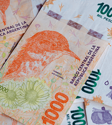 Real para Peso Argentino